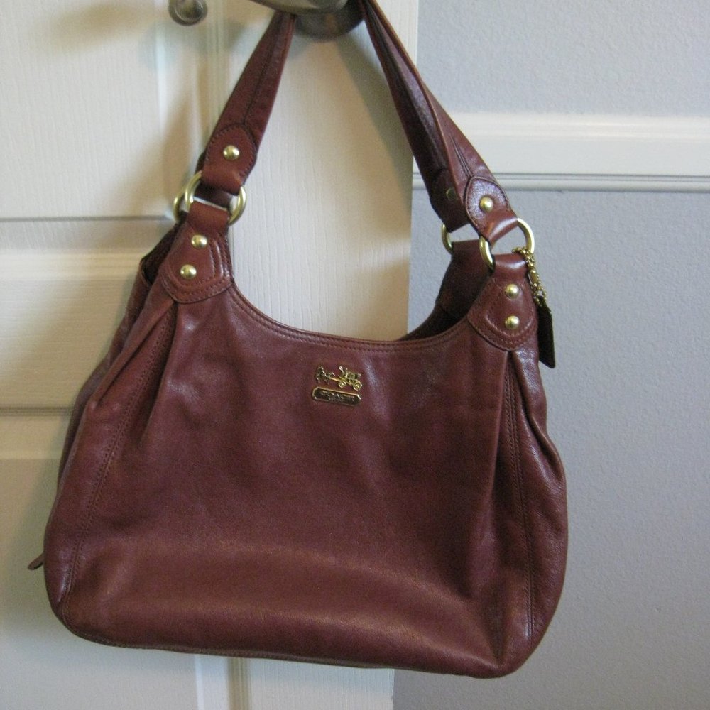 Coach Brown Leather Maggie Madison Handbag